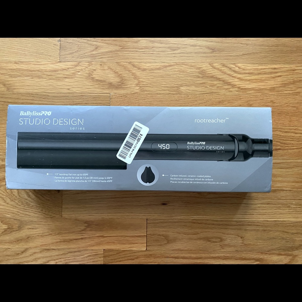 BaByliss Pro studio design root reacher flat iron